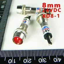 8 мм 24VDC красная сигнальная светодиодная lndicator фонаря красная сигнальная лампа XD8-1-24V 10 шт./лот