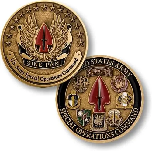 

Free Shipping, U.S. Army Special Operations Command - Sine Pari - USASOC Challenge Coin