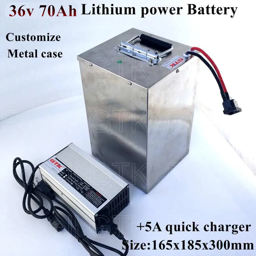 Lithium battery 36v 70Ah Steel shell powerful 3000w 2000W for EV RV 36v solar panel energy storage batteries + 43.8v 5A charger (5)