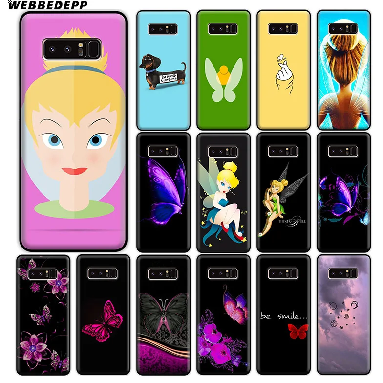 WEBBEDEPP Tinker Bell Tinkerbell Soft Silicone Case for Samsung Galaxy A9 A8 A7 A6 Plus 2018 A5 A3 2017 2016 Note 9 8 |