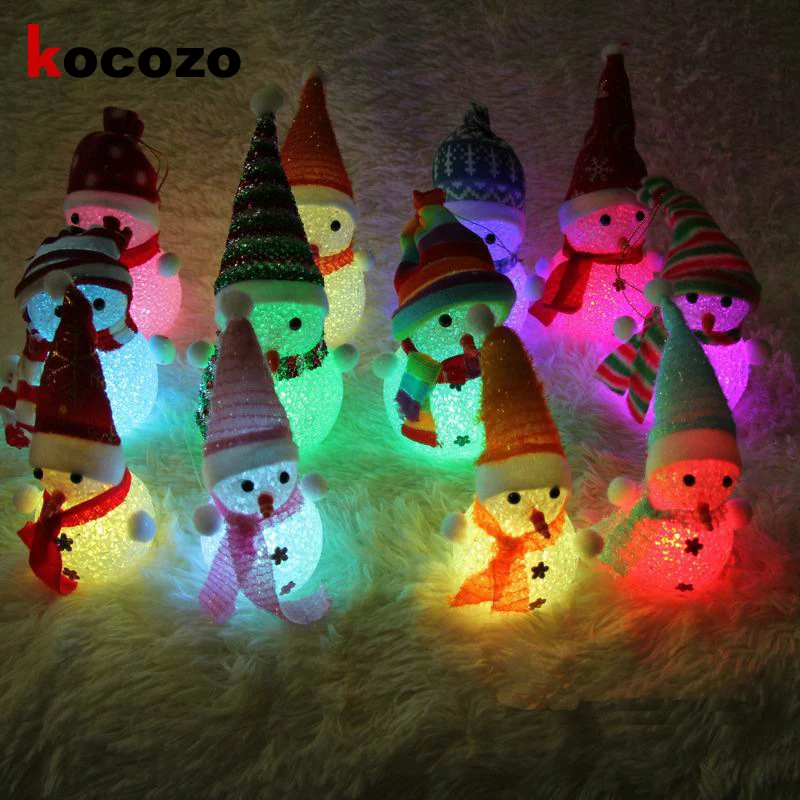 Санта Клаус Рождественская игрушка с подсветкой светящиеся Снеговик Олень рождественские украшения для дома НОВОГОДНИЕ ПОДАРКИ свет