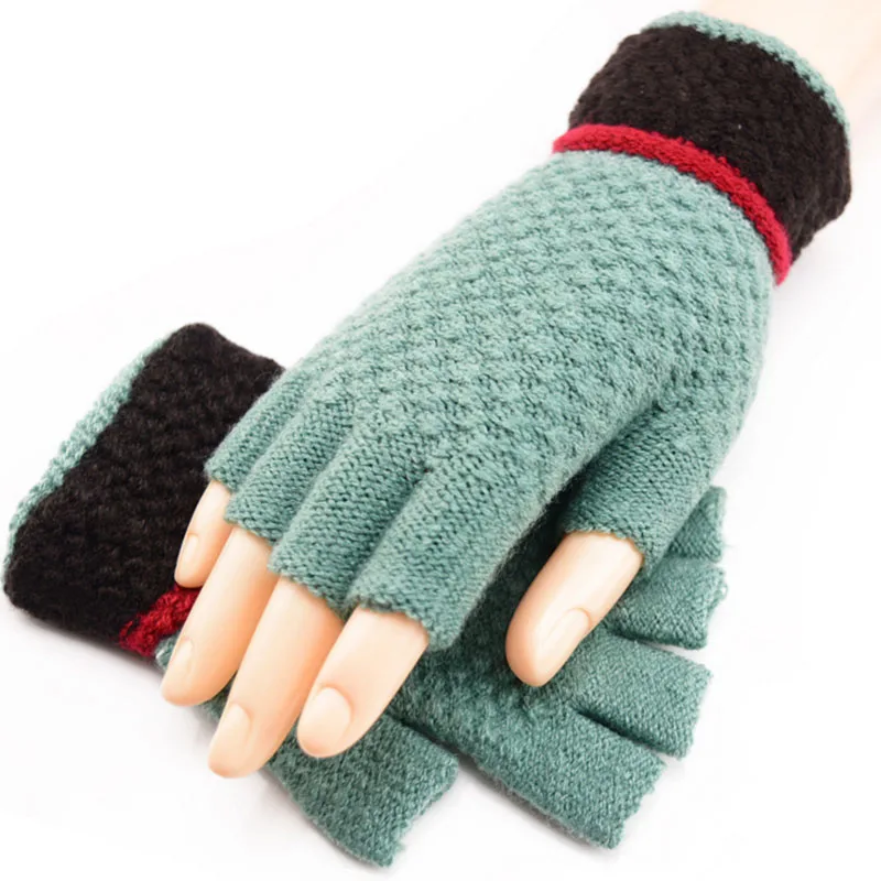 Вязанные перчатки для взрослых, мужчин и женщин, теплые зимние перчатки для мальчиков и девочек, перчатки ST7