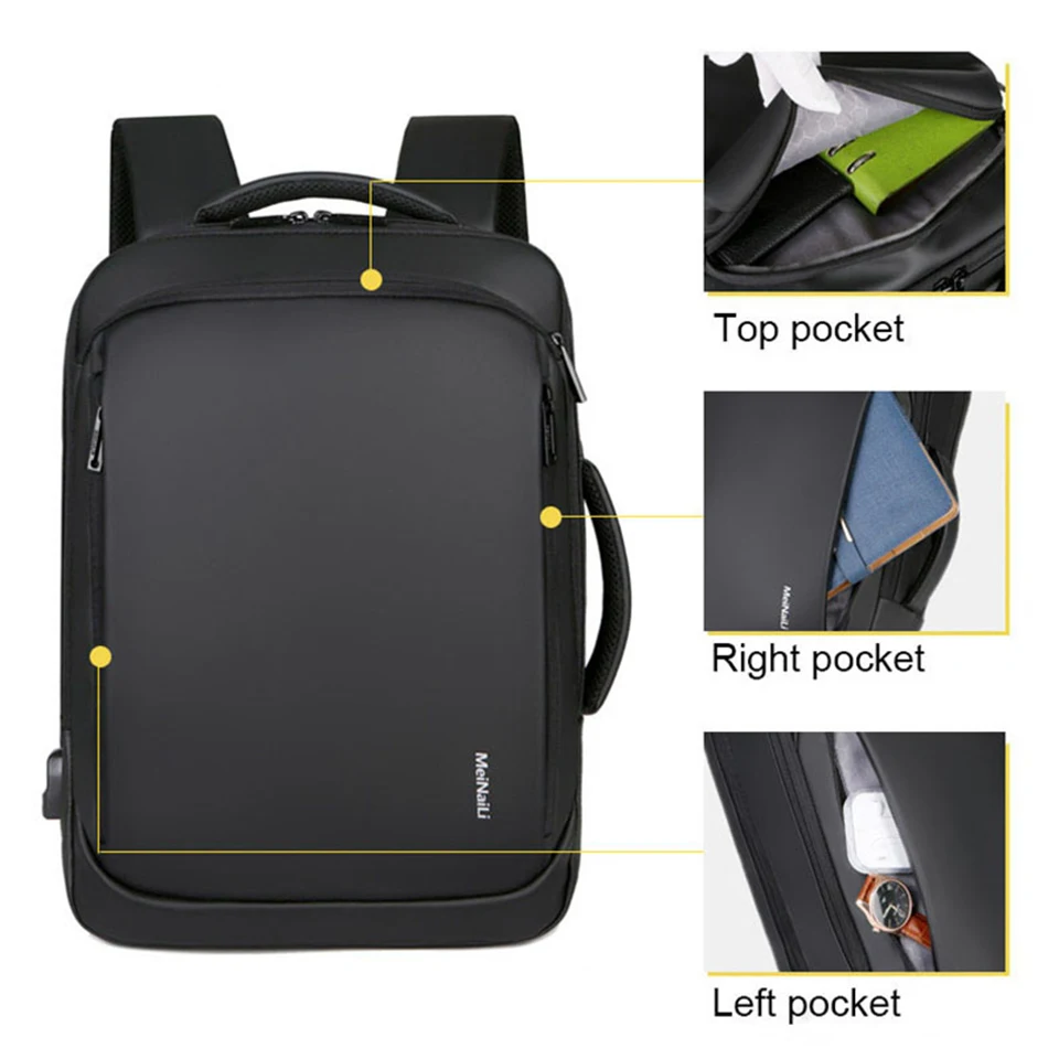 Price 15.6 Inch Laptop Backpack Mens Male Backpacks Business Notebook Mochila Waterproof Back Pack USB Charging Bags Travel Bagpack