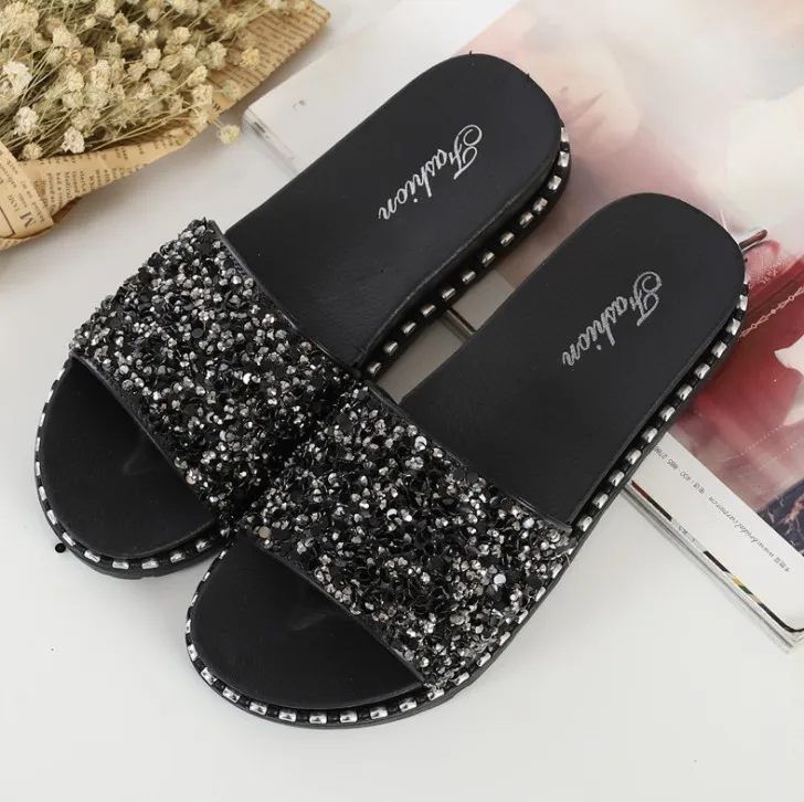 

OLOMM 2019 Women Sandals Summer Style Shoes Wedges Sandals Fashion Rivet Crystal Platform Female