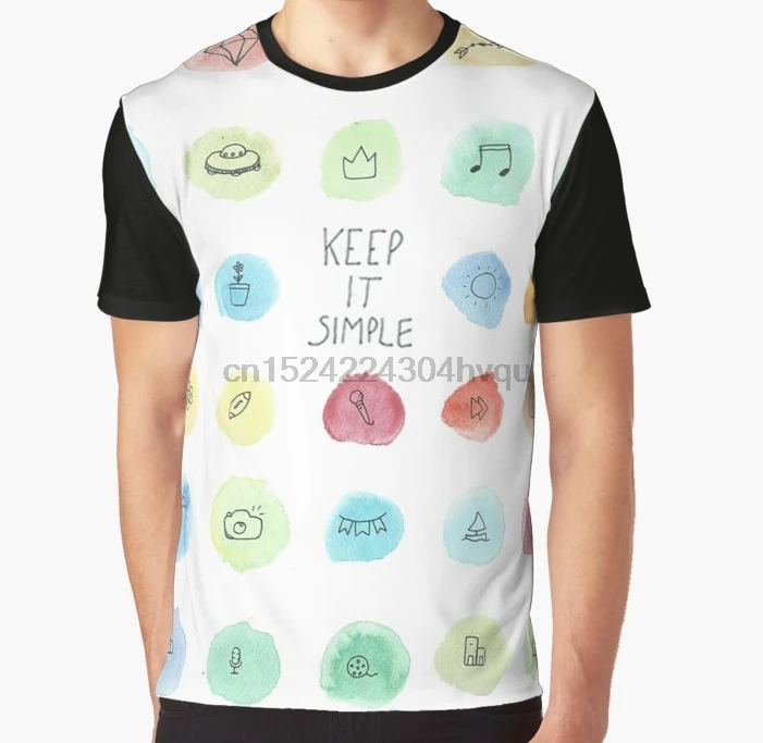 

All Over Print 3D Women T Shirt Men Funny tshirt Keep It Simple Graphic T-Shirt