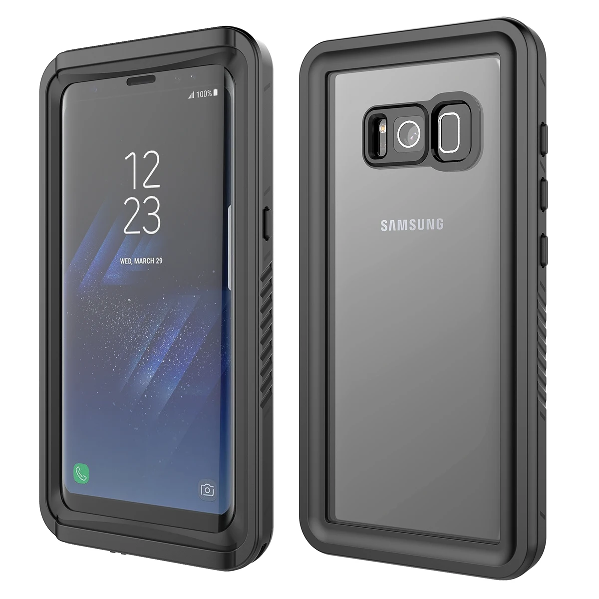 Водонепроницаемый телефон чехлы для samsung Galaxy S Lite Luxury Edition samsung Galaxy S8 случае 360 Степень защиты противоударный чехол - Цвет: Черный