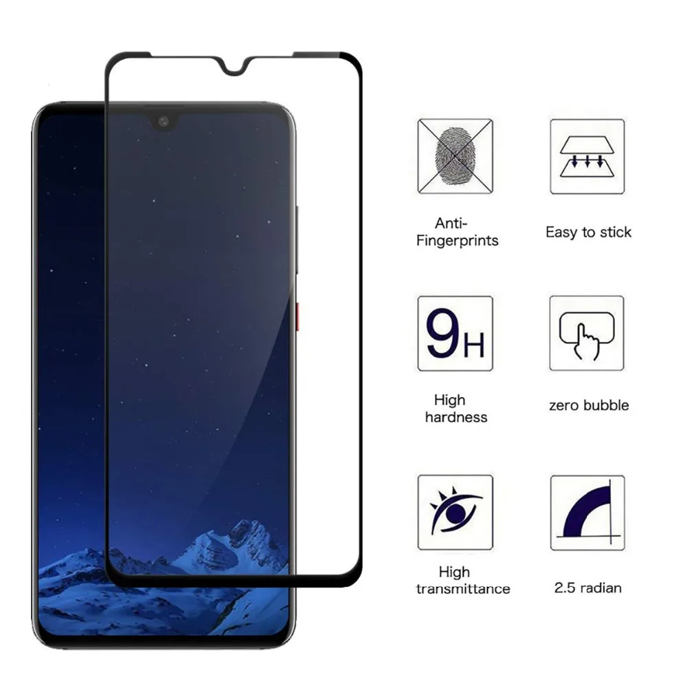 

9H All Glue Full Cover Screen Protector For HuaWei P20 P30 PRO Tempered Glass for P30 P20 Lite Curved Protective Display Film