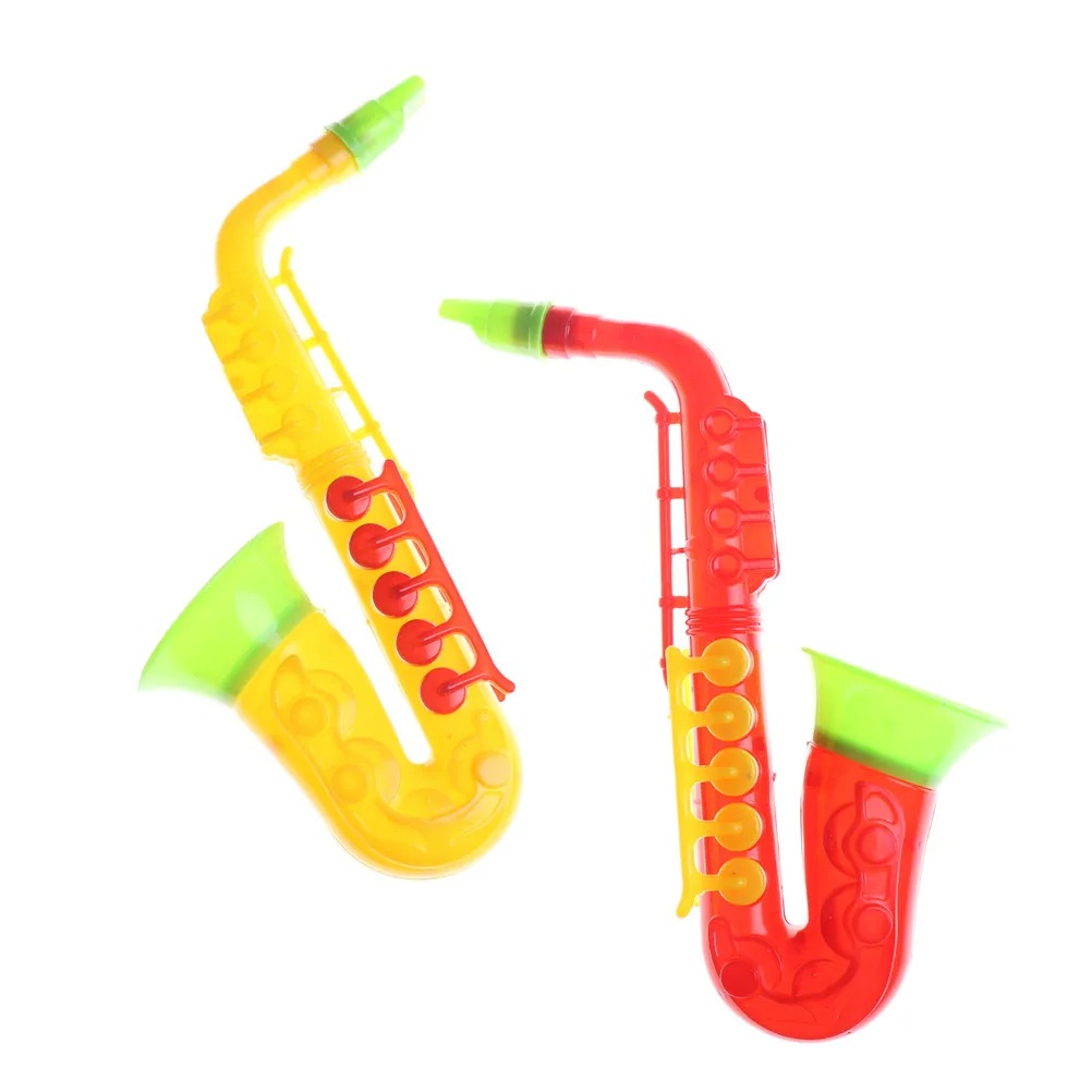 1 шт. для маленьких детей 21 см Пластиковый Музыкальный Саксофон игрушки раннего развития музыкальный инструмент