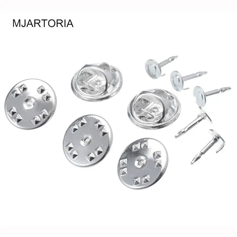 MJartoria 200 Наборы Серебряный Цвет Галстук Tac Pad &amp Tie Squeeze Pins подходят самодельные