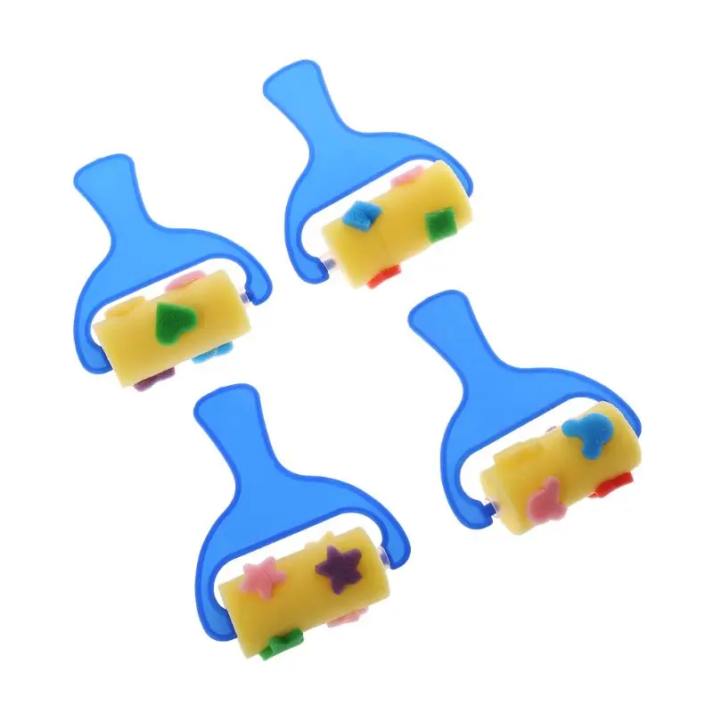 

1PC Kids DIY Drawing Graffiti Art Handicraft Sponge Painting Roller Brush Intelligence Development Early Educational Tool