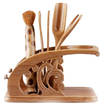 

Quality Tea Ceremony Six Gentlemen Tea Set Bamboo Tableware Wave Hollow Tea Set Accessories Bamboo Tea Set Supplies Kung Fu Te