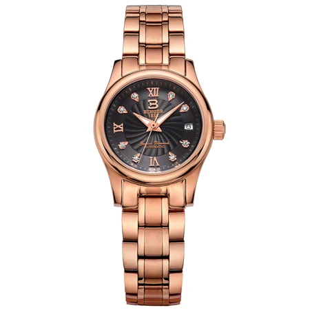 Для женщин часы Элитный бренд Бингер 18K золото Механические часы полностью из нержавеющей стали, Водонепроницаемый часы B-603L-9 - Цвет: Item 8