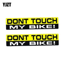Yjzt 2x 15 cm * 3 cm aviso não toque minha bicicleta carro adesivo pvc decalque 12-0030