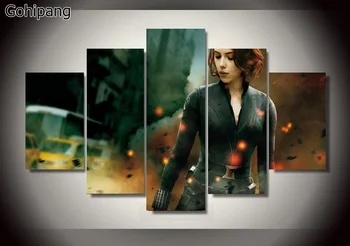 

Black Widow in The Avengers Group Painting children's room decor print picture canvas Famous movie posters coloring