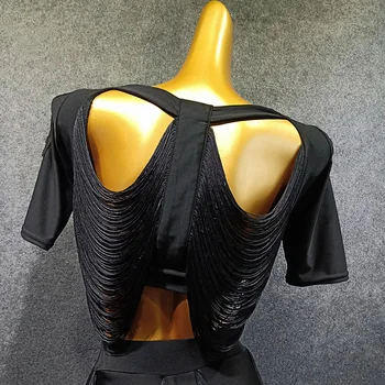 

Latin Dance Dress Female Adults New tasseled jacket Dance Practice Gongfu Latin Dance Dress