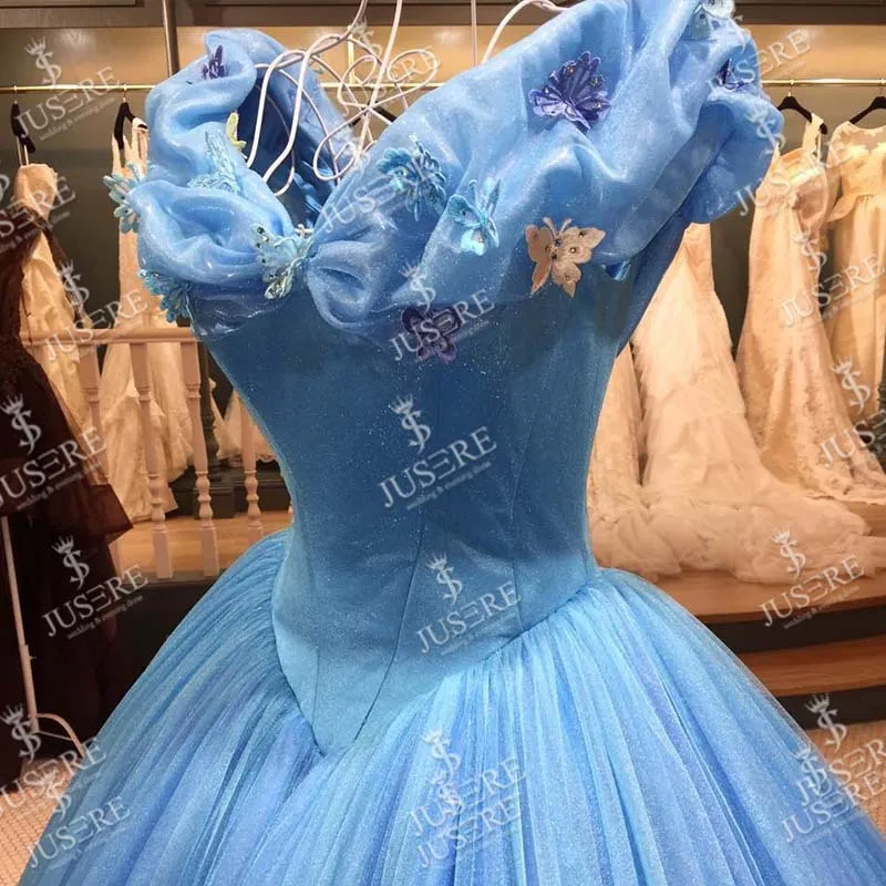 Cinderella Ball Gown Quinceanera Dresses Off Shoulder Lace Up Sweet 16 Prom  Gown | eBay