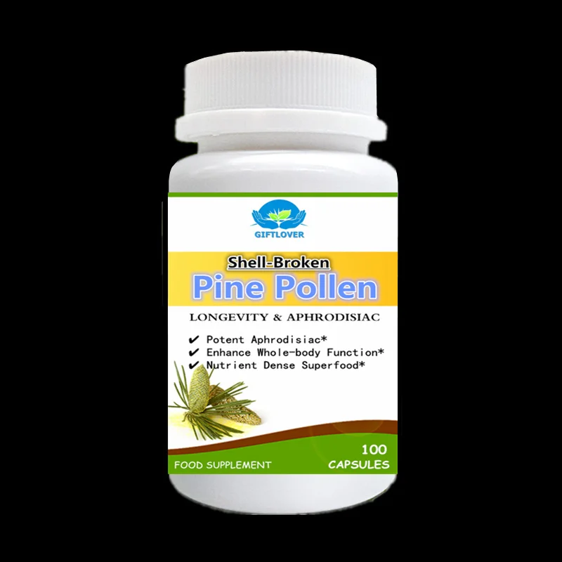 Shell-Broken Pine Pollen,Cracked Cell Wall,Longevity Support Enhance Whole-body Function,Nutrient Dense Superfood,100pcs/bottle 100pcs bottle ahcc supplement powerful supports immune health liver function maintains natural killer cell activity