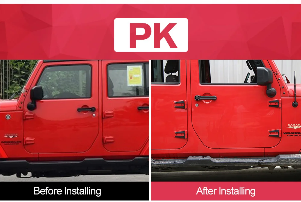 SHINEKA 4 двери дверные петли для автомобиля защитная накладка для Jeep Wrangler JK автомобильные eterior украшения аксессуары