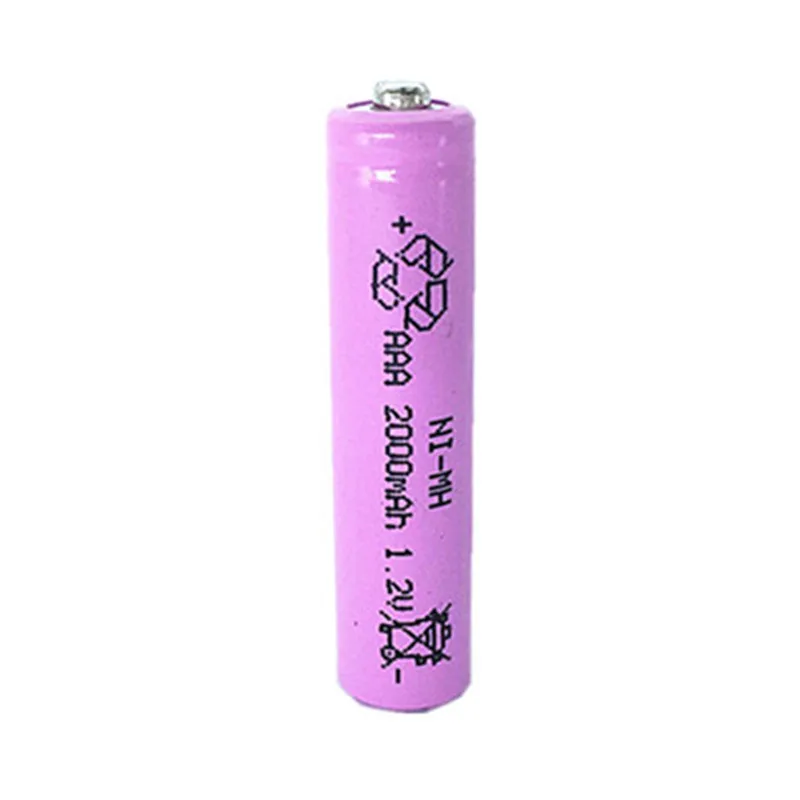2 шт розовые 2000mAh Ni MH батареи 1 V перезаряжаемые AAA экологически чистые подходят для