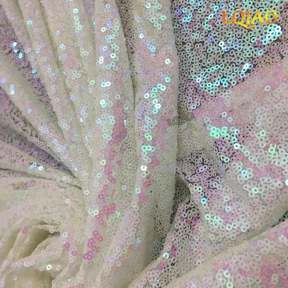 Changed White Sequin Fabric-010