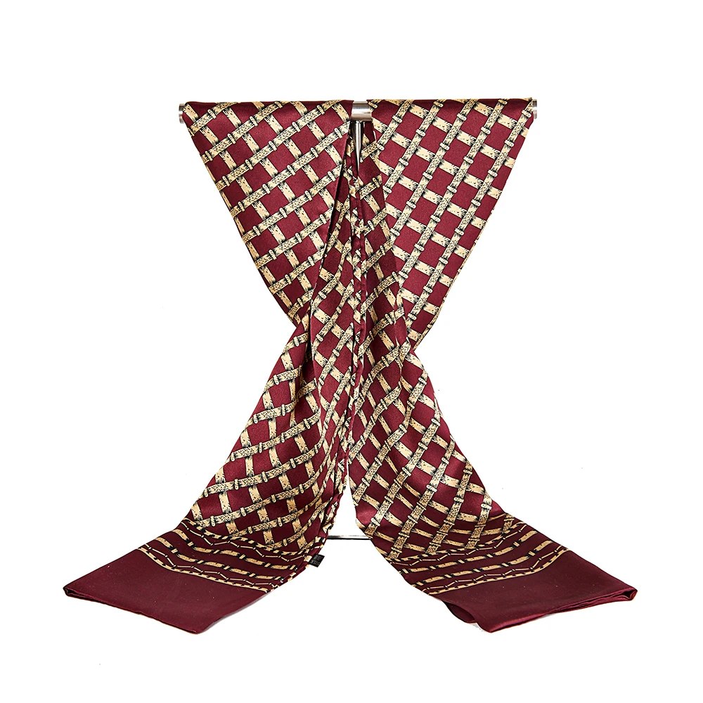 CISULI Шелковый Атласный длинный шарф для мужчин 26X160 см Desigual классический Печатный узор подарок на день рождения зимняя обертка