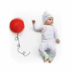 2016 Одежда для младенцев в осеннем стиле комплекты одежды для малышей мальчиков хлопка с длинным рукавом шар облако костюм из 3 предметов