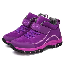 Women Genuine Leather Hiking Shoes Outdoor Waterproof Warm Fur Winter Sneakers Outdoor Sports Shoes for Women Walking Sneakers Women Genuine Leather Hiking Shoes Outdoor Waterproof Warm Fur Winter Sneakers Outdoor Sports Shoes for Women Walking Sneakers