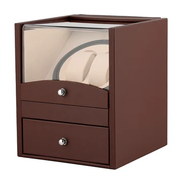 

Luxury Wrist Watches Winding Motor Automatic Mechanical Watch Winder Box Premium Leather Jewelry Storage Display Case