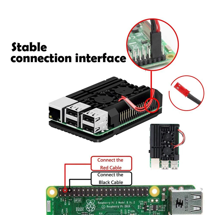 Чехол Raspberry Pi Armor, металлический чехол Raspberry Pi с двойным вентилятором из алюминиевого сплава, Raspberry Pi Fan, для Raspberry Pi 3 Model B