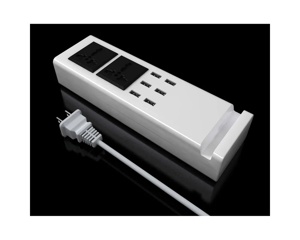 Universal 6 USB Charger Ports Power Travel Adapter Strip