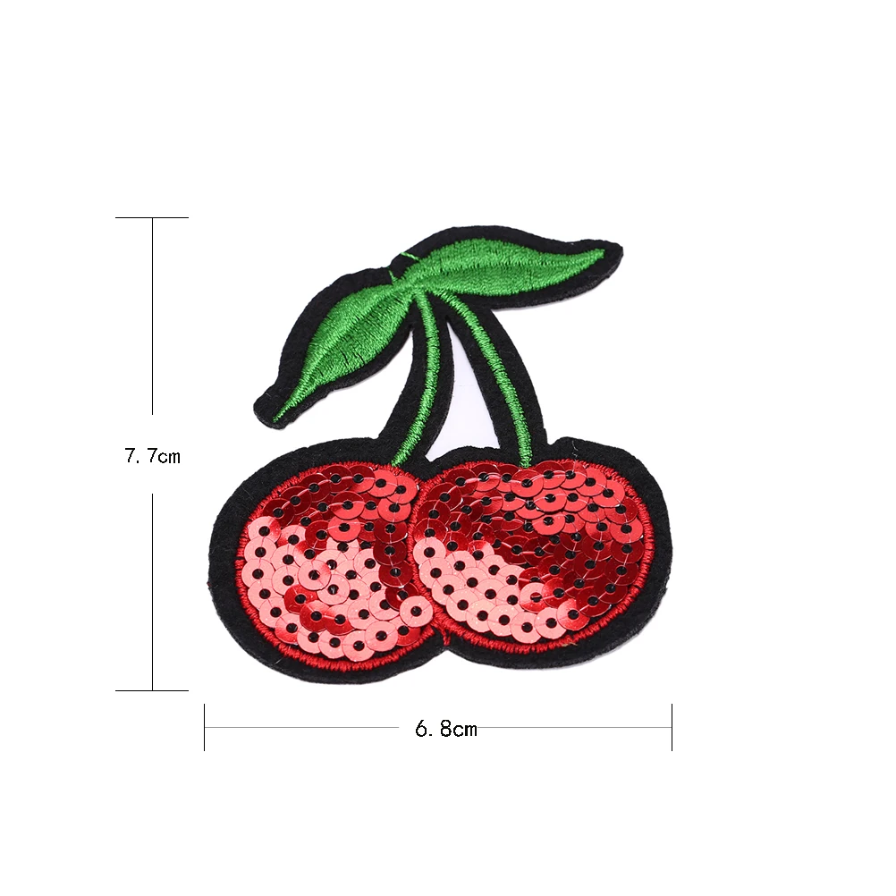 Вышитый цветок сливы аппликация Одежда Вышивка патч вишня Блестки ткань наклейка Железная На пришить патч ремесло