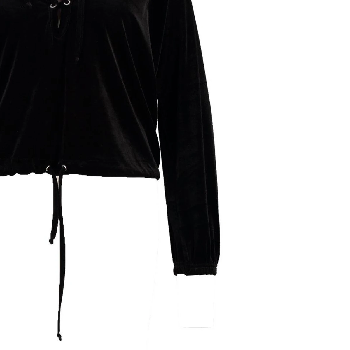 Kissmilk Women Plus Size Hoodies Woven Solid  Sweatshirt Long Sleeve V Neck Cross Front Sweatshirt Large Size Fashion Sweatshirt