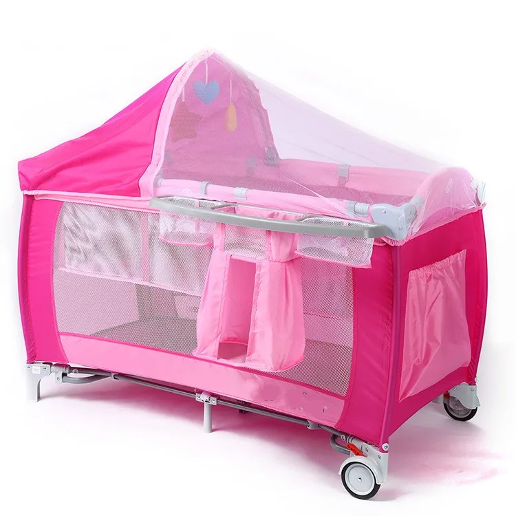 New Style Multifunctional infant crib casters + mosquito nets cot