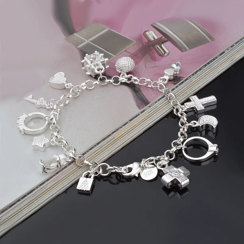 Charm Pendant String The Cross Key Stars Heart Shaped More Style Personality Bracelet For Women Jewelry | Украшения и аксессуары