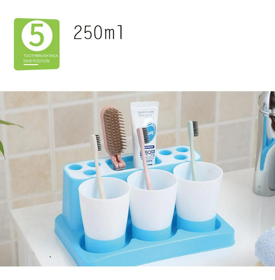 Новая многофункциональная чашка для зубной пасты держатель для зубных щеток два/три креативные чашки для мытья щеток аксессуары для ванной комнаты держатель для гребня