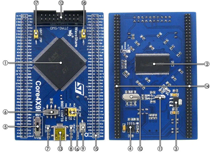 STM32 макетная плата STM32F429IGT6 STM32F429 ARM Cortex M4 STM32 плата+ 7 комплектов модуля = Open429I-C упаковка A