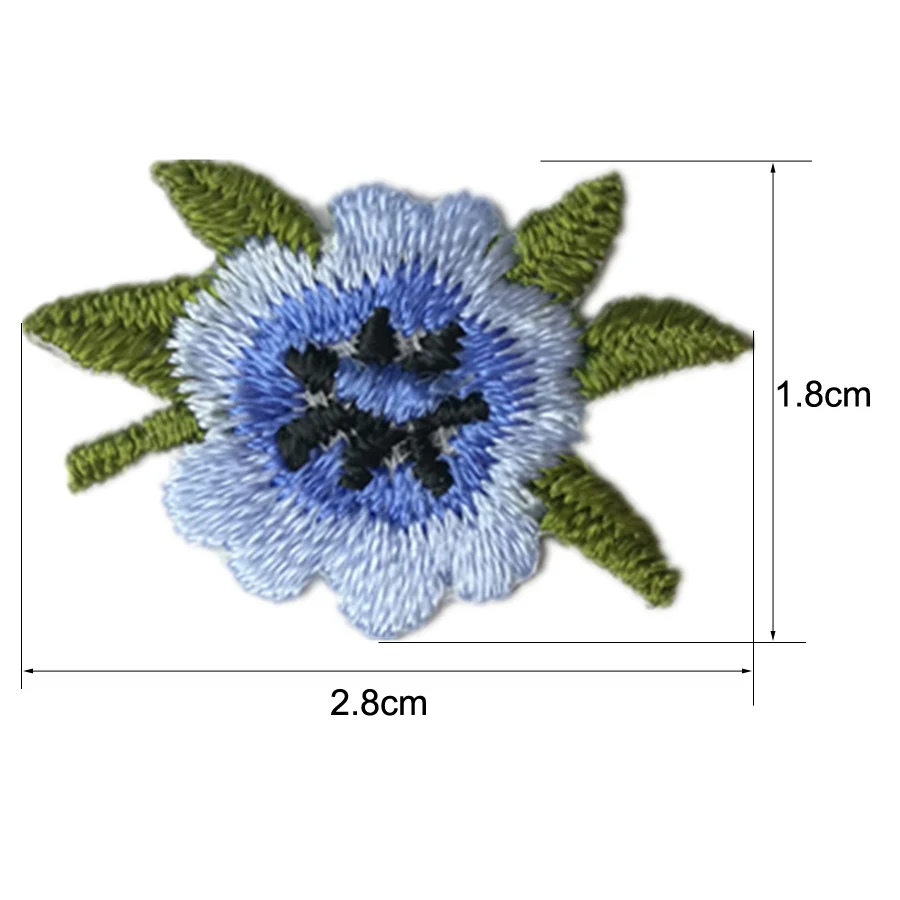 20 шт. одежда термонаклейки наклейки для одежды вышивка патч вышитые ремесла значок мини с цветочной аппликацией платье в полоску DIY