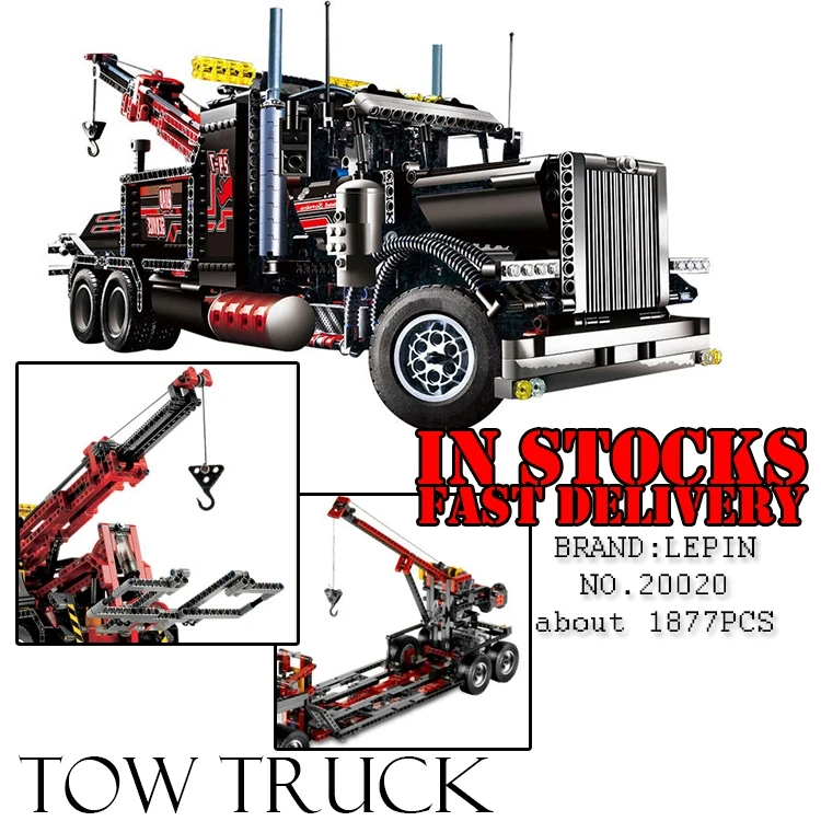 LEPIN 20020 technic series 1877pcs The American heavy container trucks Model Building blocks Bricks Compatible Toy 8285 american-blocks-toys : image LEPIN 20020 technic series 1877pcs The American heavy container trucks Model Building blocks Bricks Compatible Toy 8285 american-blocks-toys