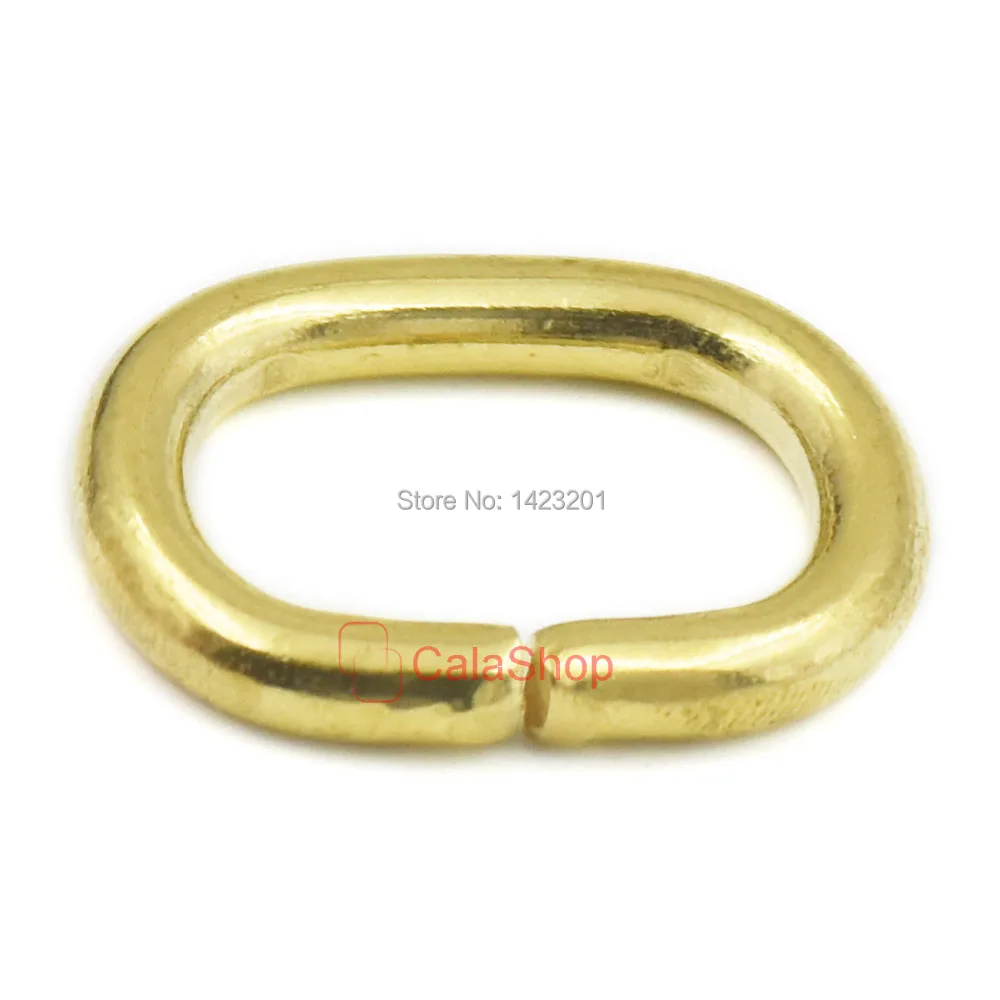 10 Pcs / Lot 16mm 20mm 27mm 35mm 42mm Brass Loop Oval Ring Clips