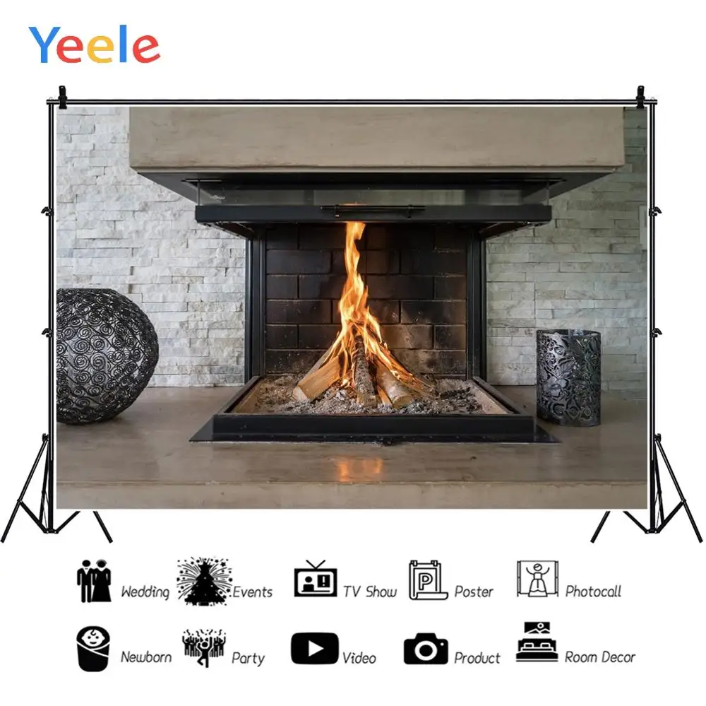 Yeele камин гостиная огонь обои зимние фотографии фоны персонализированные фотографические фоны для фотостудии