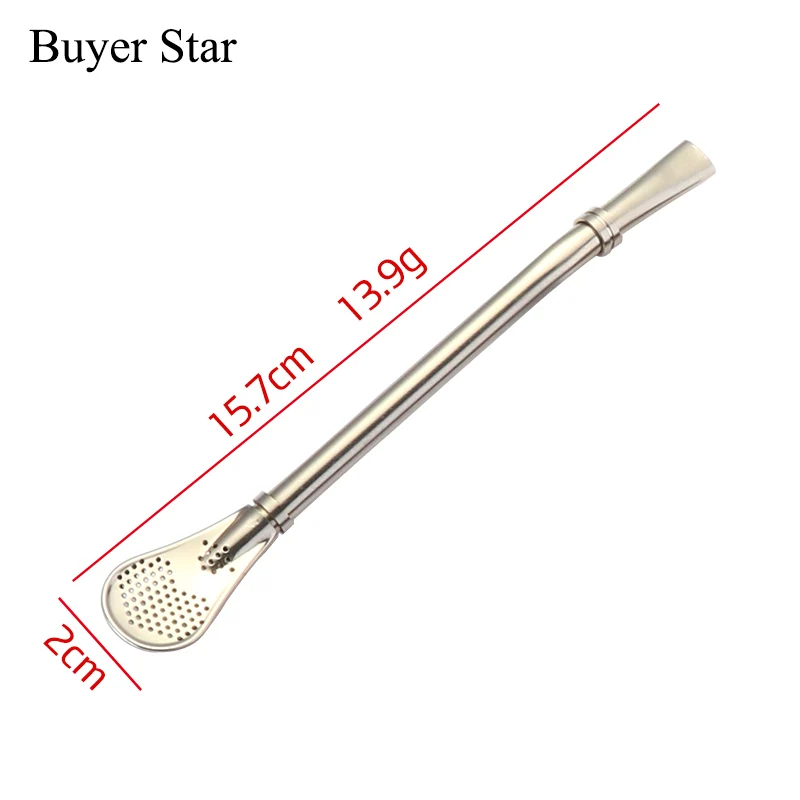 2 шт. чайная ложка Yerba Mate Bombilla из нержавеющей стали|stainless steel straw|steel strawmate bombilla |