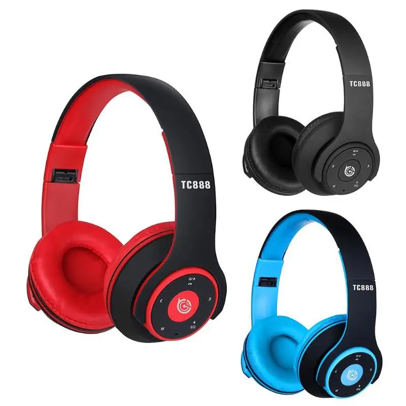 

1Pcs Wireless Bluetooth Headset Foldable Headphone Over-Head HiFi Stereo Earphone with Microphone Support TF Card High Quality