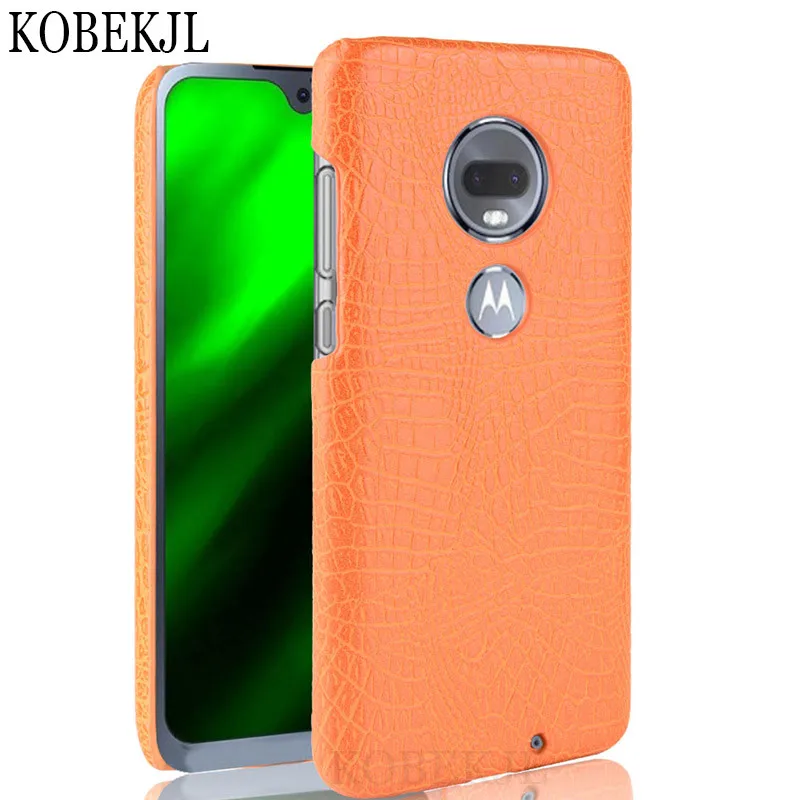Чехол для Moto G7 чехол Plus жесткая задняя крышка из искусственной кожи телефона Motorola