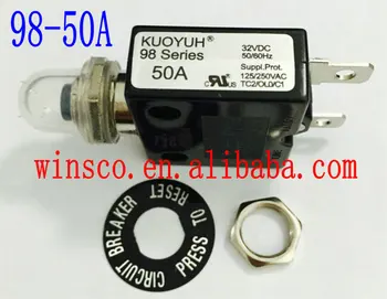 

10PCS/LOT 98-50A Waterproof cap 100% NEW KUOYUH CIRCUIT BREAKER 98 SERIES 50A