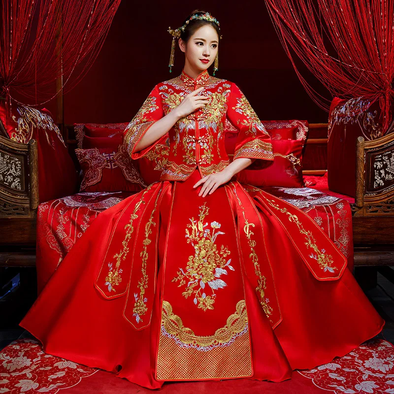 Red Traditional Chinese Wedding Dress ...
