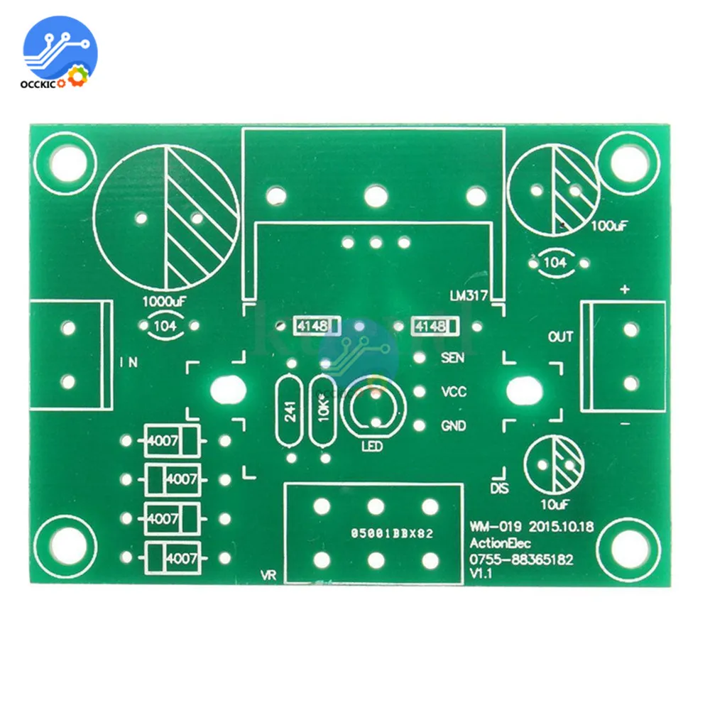 LM317 плата зарядного устройства с цифровым дисплеем Регулируемый блок питания