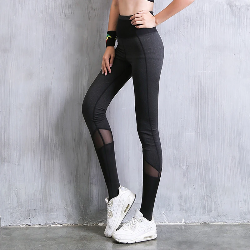 Леггинсы женские сетчатые в стиле Харадзюку для фитнеса|splice leggings|sport leggingsfashion