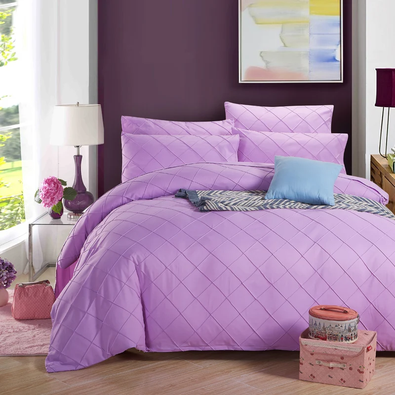 bedding set 4pcs duvet cover set Handmade diamonds Polyester Sanded