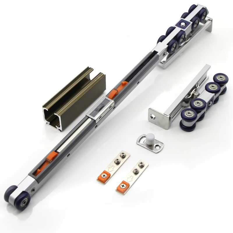 

Sliding Door Hanging Wheel Damping Hydraulic Pulley 4 8 Wheel Bidirectional Buffer Pulley Wooden Door Silent Hanging Wheel Track