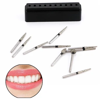 

10pcs Dental Burs Set Low Speed Diamond Polishing Grinding Drill Grinder Bits Rotary Tool Dental Equipment Polisher Tools